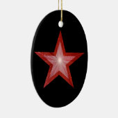 Rood Star ornament zwart (Rechts)