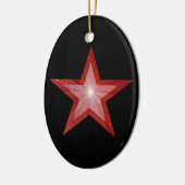 Rood Star ornament zwart (Links)