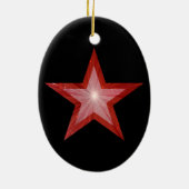 Rood Star ornament zwart (Achterkant)