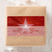 Rood Star-verzendlabel groot Etiket (Insitu)