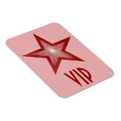 Rood Star 'VIP' flexibele magneet roze (Rechterzijde)