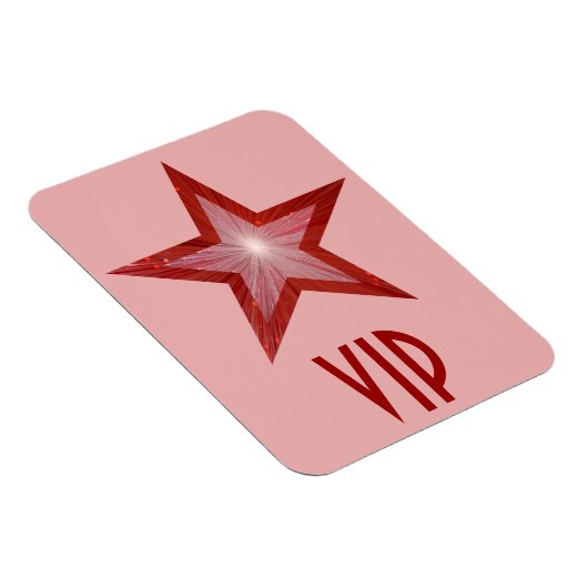 Rood Star 'VIP' flexibele magneet roze (Rechterzijde)