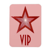 Rood Star 'VIP' flexibele magneet roze (Verticaal)