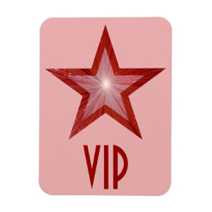 Rood Star 'VIP' flexibele magneet roze