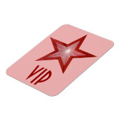 Rood Star 'VIP' flexibele magneet roze (Linkerzijde)