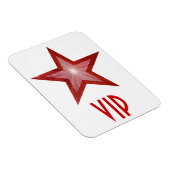 Rood Star 'VIP' flexibele magneet wit (Rechterzijde)