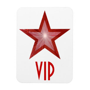 Rood Star 'VIP' flexibele magneet wit