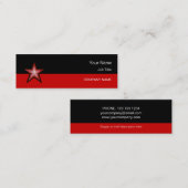 Rood Star visitekaartje roodroodroodroos (Voorkant / Achterkant)