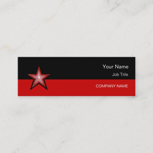 Rood Star visitekaartje roodroodroodroos (Voorkant)