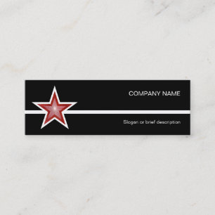 Rood Star witte visitekaartje zwarte rok