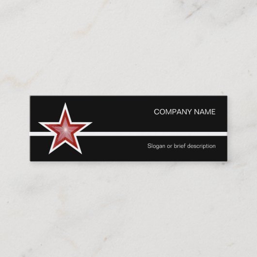 Rood Star witte visitekaartje zwarte rok (Voorkant)