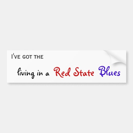 Rood-statesblut-bumpersticker - Gepersonaliseerd Bumpersticker (Voorkant)