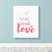 Rood, stedelijk grafisch ontwerp "Alles wat je nod Canvas Afdruk (Insitu (Houten vloer))