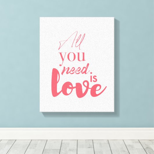 Rood, stedelijk grafisch ontwerp "Alles wat je nod Canvas Afdruk (Insitu (Houten vloer))