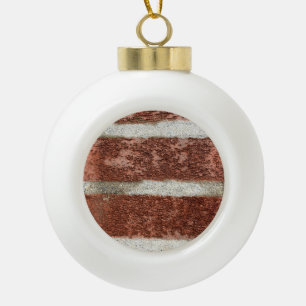 Rood stenen muur Concrete cementtextuur Keramische Bal Ornament