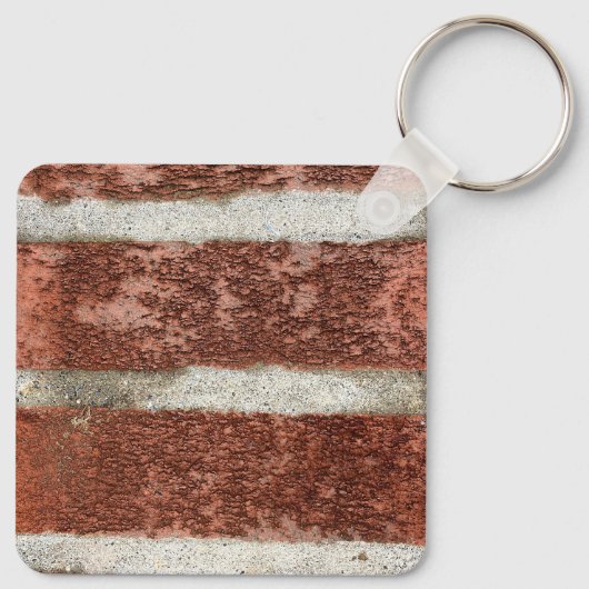 Rood stenen muur Concrete cementtextuur Sleutelhanger (Achterkant)
