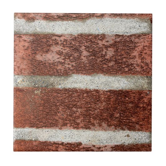 Rood stenen muur Concrete cementtextuur Tegeltje (Voorkant)