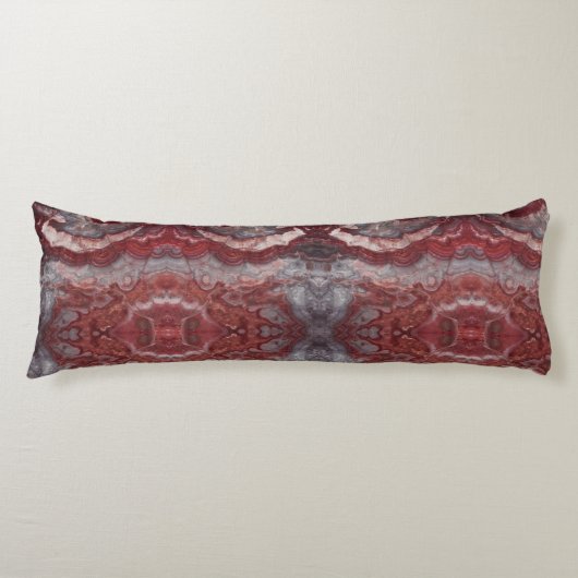 Rood Stenen Ontwerp Lichaamskussen (Voorkant)