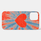 Rood sterburst valentijn hart Hoesje-Mate iPhone a Case-Mate iPhone Case (Achterkant (horizontaal))
