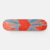Rood sterburst valentijn hart persoonlijk skateboard (Horizontaal)