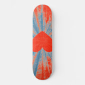 Rood sterburst valentijn hart persoonlijk skateboard (Voorkant)