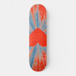 Rood sterburst valentijn hart persoonlijk skateboard