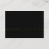 Rood sterisk (omtrek) - zwart visitekaartje (Achterkant)