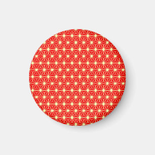 rood sterpatroon met gele lijn magneet