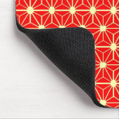 rood sterpatroon met gele lijn muismat (Hoek)