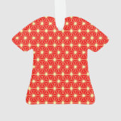 rood sterpatroon met gele lijn ornament (achterkant)