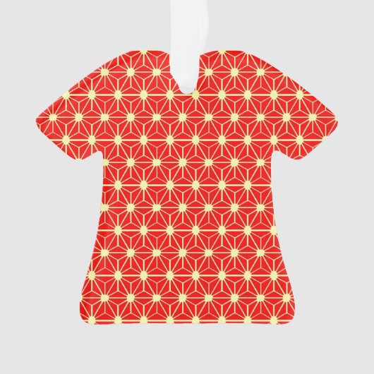 rood sterpatroon met gele lijn ornament (voorkant)