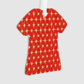 rood sterpatroon met gele lijn ornament (voorkant)