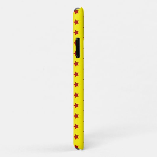 rood sterpatroon op geel Case-Mate iPhone case (Achterkant/rechts)