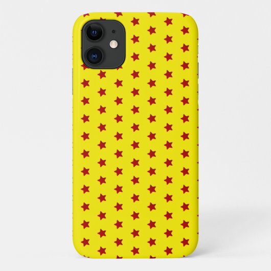 rood sterpatroon op geel Case-Mate iPhone case (Achterkant)