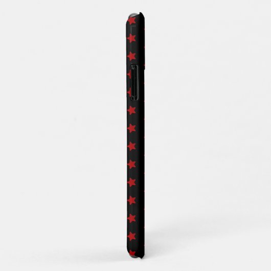 rood sterpatroon op zwart Case-Mate iPhone case (Achterkant/rechts)