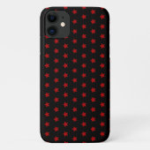 rood sterpatroon op zwart Case-Mate iPhone case (Achterkant)