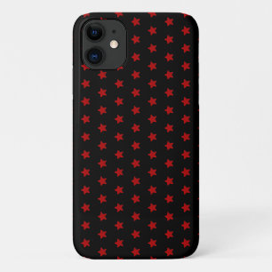 rood sterpatroon op zwart Case-Mate iPhone case