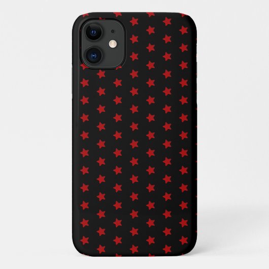 rood sterpatroon op zwart Case-Mate iPhone case (Achterkant)