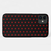 rood sterpatroon op zwart Case-Mate iPhone case (Achterkant (horizontaal))
