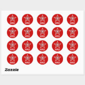 Rood sterren 'WINNER' Ronde Sticker (Vel)