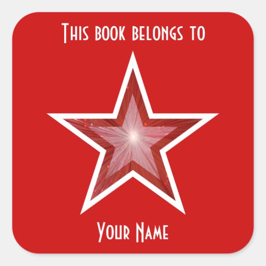 Rood sticker rode ster (Voorkant)