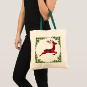 Rood-stiefdier-kerstfeestdag Tote Bag (Voorkant (product))