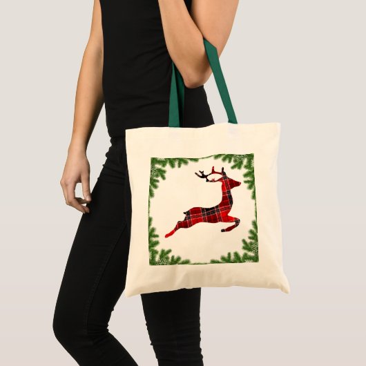 Rood-stiefdier-kerstfeestdag Tote Bag (Voorkant (product))