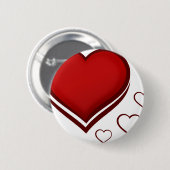 Rood Stijlvol hart met kleinere harten Ronde Button 5,7 Cm (Voorkant /achterkant)