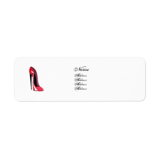 Rood Stiletto-plaatlabel Etiket (Voorkant)