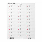 Rood Stiletto-plaatlabel Etiket (Full Sheet)
