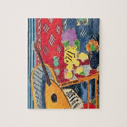 Rood stilleven met Lyr Legpuzzel (Verticaal)