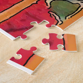 Rood stilleven met Lyr Legpuzzel (Zijkant)