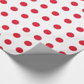 rood stippelpatroon cadeaupapier (Hoek)