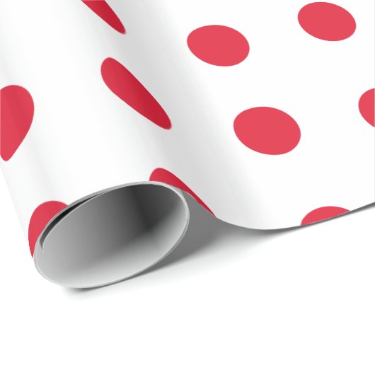 rood stippelpatroon cadeaupapier (Rol Hoek)